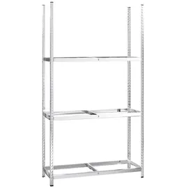 vidaXL Reifenregal Stahl silbern 110x40x200 cm