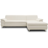 DOMO. Collection Ecksofa Bounty, L-Form Eckcouch mit Schlaffunktion, Polsterecke, Garnitur, Sofa 266x172x82 cm in weiß