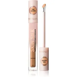 Revolution Beauty Makeup Revolution Skin Silk Under Eye Brightener & Concealer aufhellender Concealer Farbton Tan Golden 4 ml