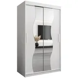 abiks möbel Schwebetürenschrank MADRYT 120 x 200 x 62 cm Weiß