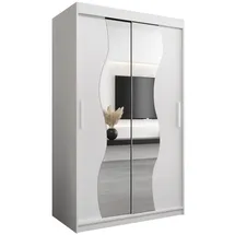 abiks möbel Schwebetürenschrank MADRYT 120 x 200 x 62 cm Weiß