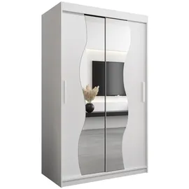 abiks möbel Schwebetürenschrank MADRYT 120 x 200 x 62 cm Weiß