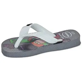 havaianas Kids Minecraft Jungen FlipFlop Steel Grey/White 33 EU