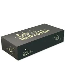 Blanc HYGIENIC Stollenkarton, Papier-Stollenkiste, Frohe Weihnachten, 75 Stück, 340x160x80mm, aluminiumfrei