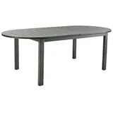 Brafab Lomma Elipse Ausziehtisch Aluminium schwarz 220-280x110cm