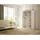 altdecor Schiebetürenschrank Vilan 120 x 215 x 61 cm Weiß/Schwarz