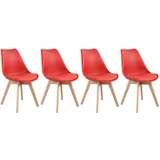 Happy Garden Esszimmerstuhl Nora rot 4er Set
