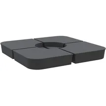 vidaXL 4-tlg. Kreuzfuß-Schirmständer-Set 100 kg PP