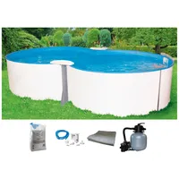 my pool bwt Achtformpool PREMIUM 300 x 470 x 135 cm inkl. Sandfilteranlage
