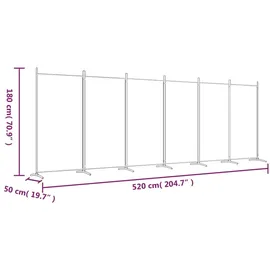 vidaXL Paravent Anthrazit 520x180 cm Stoff