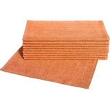 Dyckhoff Waschlappen »Kristall«, (Set, 10 St., 10 Waschlappen (30x30cm), mit Bordüren, orange