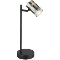 GLOBO Tischleuchte Glas, 12x35x13.2 cm verstellbare Spotlights, Wippschalter, Lampen