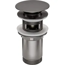 Lomadox Ablaufventil titanium mit und ohne Überlauf mit Pop-Up Funktion, b/h/t 6,8/7,5/4,2 cm