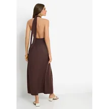 lscn by lascana Neckholderkleid Maxi Braun 42