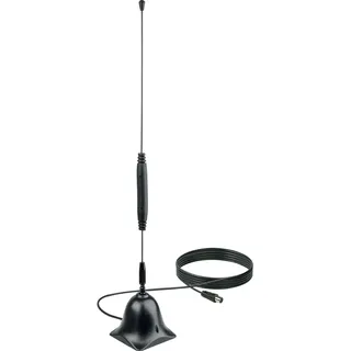 Schwaiger ANT02DTA 031 max. 35dB DVB-T/DVB-T2 digitale Stabantenne/Zimmerantenne (TV/PC) stabiler Standfuß empfängt FM und DAB+ Bereich inkl. Antennenkabel (VHF/UHF)