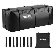 Vevor Gepäckträgertasche für Anhängerkupplung aus wasserdichtes 840D-PVC (0,566 m3), Gepäcktasche zur Aufbewahrung auf der Ladefläche von Lkws mit 8 verstärkten Gurten für PKW SUVs Schwarz