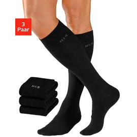 H.I.S. H.I.S Kniestrümpfe H.I.S. (3 Paar) schwarz 39-42
