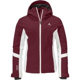 Schöffel Ski Jacket Kanzelwand L, komfortable Skijacke mit 4-Wege-Stretch, wasserdichte und atmungsaktive Outdoorjacke mit Skiticket-Tasche, dark burgundy, 46