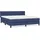 vidaXL Boxspringbett mit Matratze Blau 180x200 cm Stoff