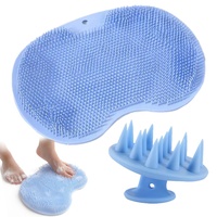 Killogood Kopfhaut Massagebürste Dusche Fußbürste Fußmassagegerät für Kopfmassage Peeling Kopf- und Fußpflege Förderung der Blutzirkulation Entlastet müde