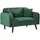 [en.casa] Sofa Midt 132x70x81 cm Cord Grün