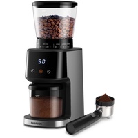 SHARDOR Elektrische Kaffeemühle Kegelmahlwerk mit 31 Feinmahlstufen, Kaffeemühle mit Edelstahlgehäuse für Espressomaschinen Kaffeemühle Elektrisch mit LCD-Display und Präziser Digitaler Timer