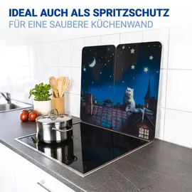 Wenko Herdabdeckplatte Universal Modell Moon Cat schwarz