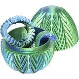 Duroecsain -Figur, Schlangenei, -Spielzeug, Schlange und Ei – Schlangenei mit -Druck, für den Schreibtisch, mit Schlange im Inneren, Tischdekoration zum Sammeln, Schmuckbehälter