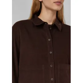 s.Oliver Verkürzte Feincord-Bluse mit aufgesetzten Taschen braun 46