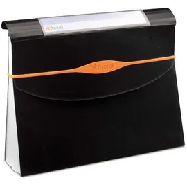 Rexel Optima Fächermappe Polypropylen 13-teilig Kapazität 500 Blatt A4 schwarz