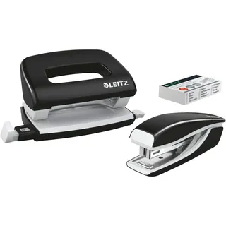 Leitz Locher und Heftgeräte Set NeXXt WOW schwarz-metallic