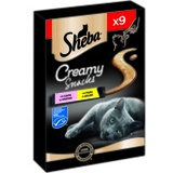 Sheba Creamy Snacks - 63 x 12 g Huhn und Lachs