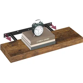 VASAGLE Wandregal 20 x 60 x 3,8 cm Braun/Schwarz