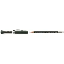 Faber-Castell Bleistift Castell 9000 B dunkelgrün mit Radierer