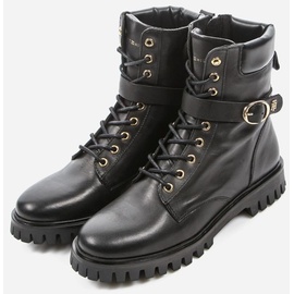 Tommy Hilfiger Damenschuhe Stiefel Schnürer Schwarz Freizeit, Schuhgröße:37 EU - Schwarz