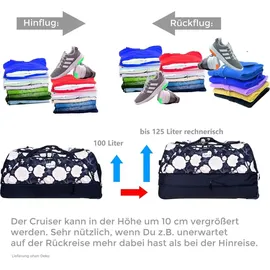 Elephant Gin Cruiser 4-Rollen 80 cm / 135 l schwarz/beige floral