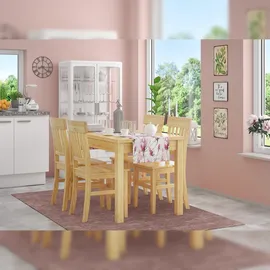 Erst-Holz Klassischer Holzstuhl Kiefer Küchenstuhl Massivholzstuhl Doppelpack oder Einzelstuhl V-90.71-27