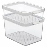 Rotho Kühlschrank Organizer 2-tlg. CAUMA Weiß
