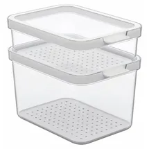 Rotho Kühlschrank Organizer 2-tlg. CAUMA Weiß