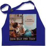 Kinderschürze Schürze Kinder Jungen Mädchen - Text - Foto Bild Geschenk - 2-6 Jahre - Royalblau - individuellem druck kochschürze online bedrucken personalisierte backschürze für - 2-6 Jahre