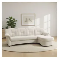 DOMO collection Ecksofa Flores Schlafsofa, B/T/H: 233/142/86 cm, L-Form, wahlweise mit Bettfunktion, wahlweise mit Federkern, auch in Leder beige