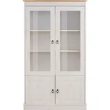 Home Affaire Vitrine »Indra«, aus massiver Kiefer, FSC®, Höhe 145 cm, dezentes Ornament