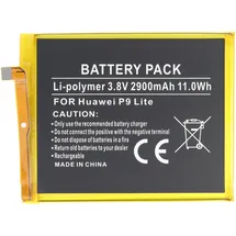 AccuCell Akku passend für Huawei P9 Lite Akku HB366481ECW Li-Polymer, 3,8V, 2900mAh, 11,0Wh, built-in, ohne Werkzeug
