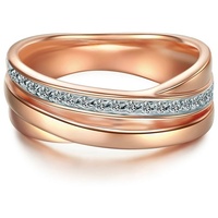 Trilani Ring aus Sterling Silber in Roségold mit Zirkonia Ringe Damen