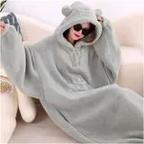 Hoodie Decke mit Ärmeln Weiche Fleece-Decke mit Ärmeln, tragbare Decke mit Kapuze, Winter, flauschiger Plüsch, Übergröße, warme Flanell-Hoodie-Decke for den Außenbereich(Picture color-6,L 166x195cm)