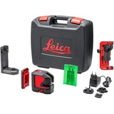 Leica Lino L2G – Kreuzlinienlaser mit Li-Ion Akku, Ladegerät, innovativem magnetischen Adapter und Koffer (grüner Laser, Arbeitsbereich: 35 m)