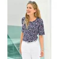 Classic Basics WITT WEIDEN Shirt in dunkelblau-bedruckt | Gr.: 48