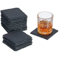 Relaxdays Relaxdays, Untersetzer, 16x Schiefer-Untersetzer (16 x, Glasuntersetzer, 10x10