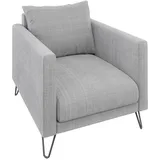 S-Style Sessel Harmony Chenille 1 x 1 x 1 cm Grau mit Kissen