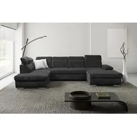 werk2 Eckcouch Polyester U-Form 3-Sitzer Grau